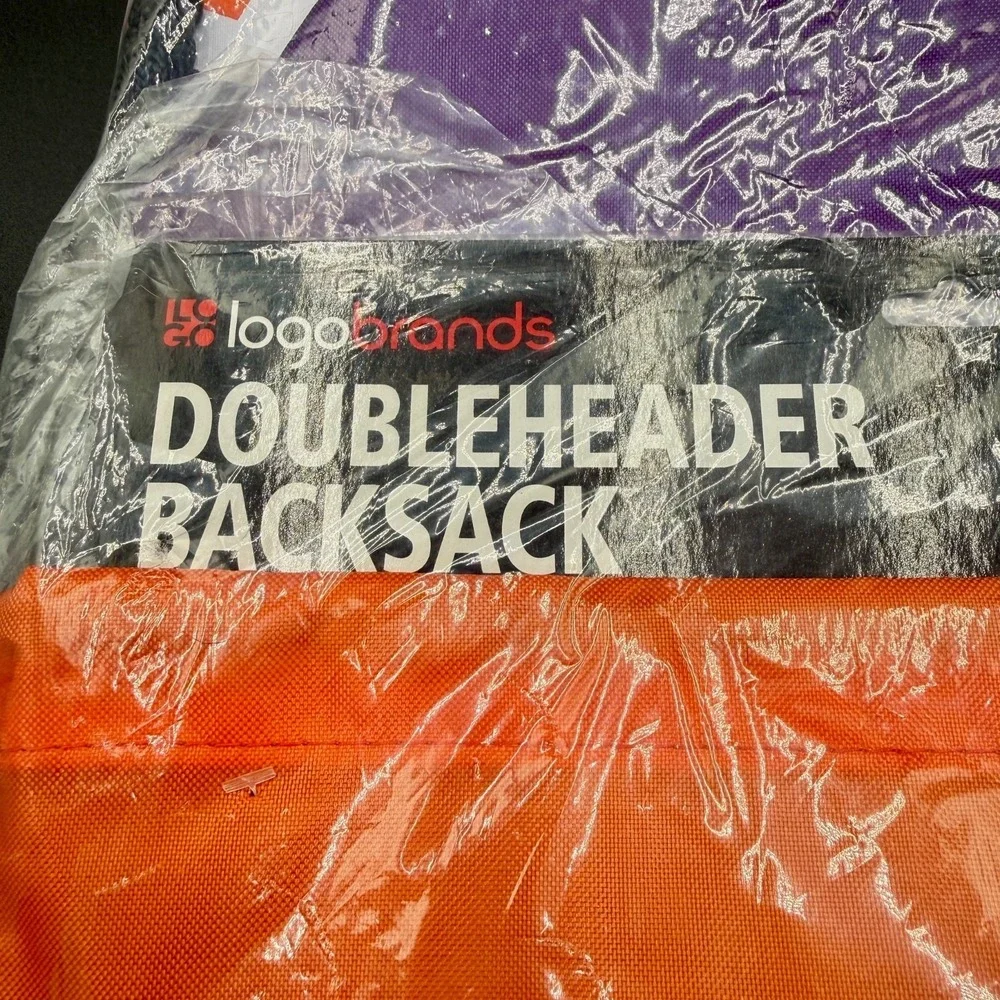 Clemson Tigers Drawstring Bag Logo Brands Doubleheader Cinch Sack Reversible NEW